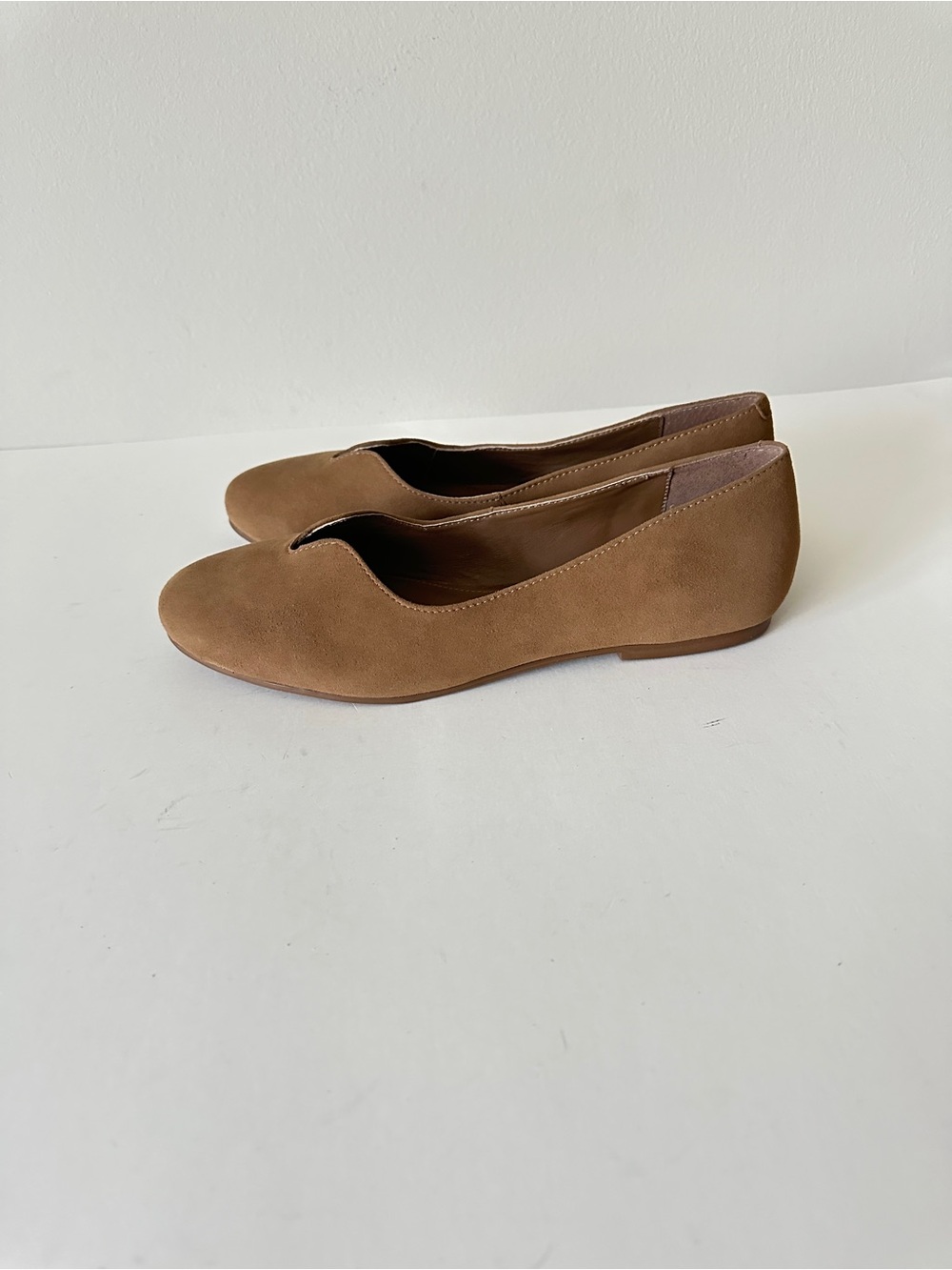 NEW Rebecca Allen The Notch Women’s Brown Suede Ballet Flats, Sz 7M